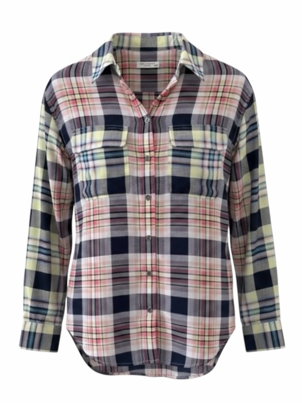 Equipment Femme Signature Plaid Button Down Long Sleeve Silk Shirt Size XS